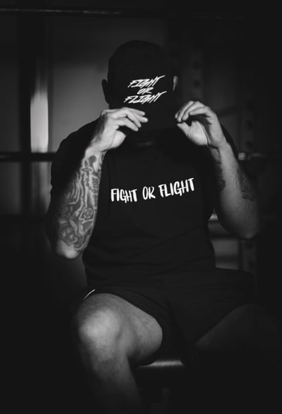 Image of Fight or Flight Black/White mesh Snap back