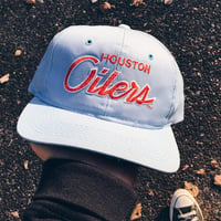 Image 1 of Original 90’s Houston Oilers Sports Specialties Snapback Hat.