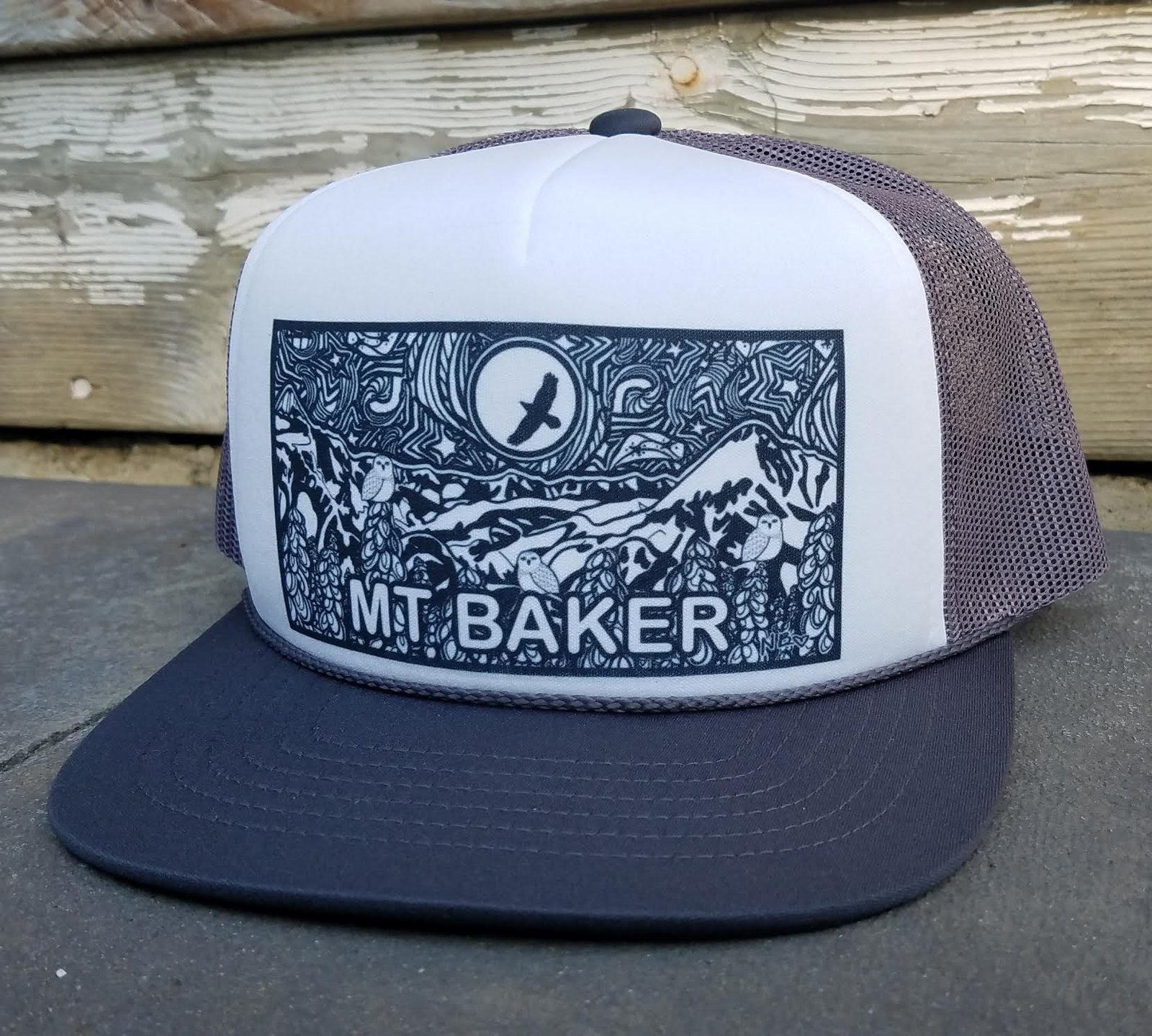 Order Trucker Baker Cap, white/red