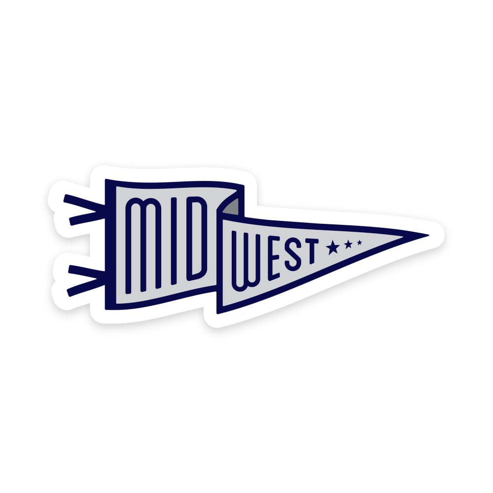 Image of Midwest Pennant Sticker // Wave
