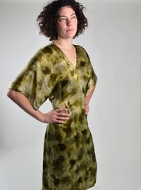 Image 2 of Deep Forrest kimono wrap dress