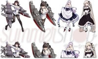 Image 2 of AZUR LANE ( BELFAST , ATAGO ,TAKAO , FORMIDABLE ) Slap sticker & Diecuts