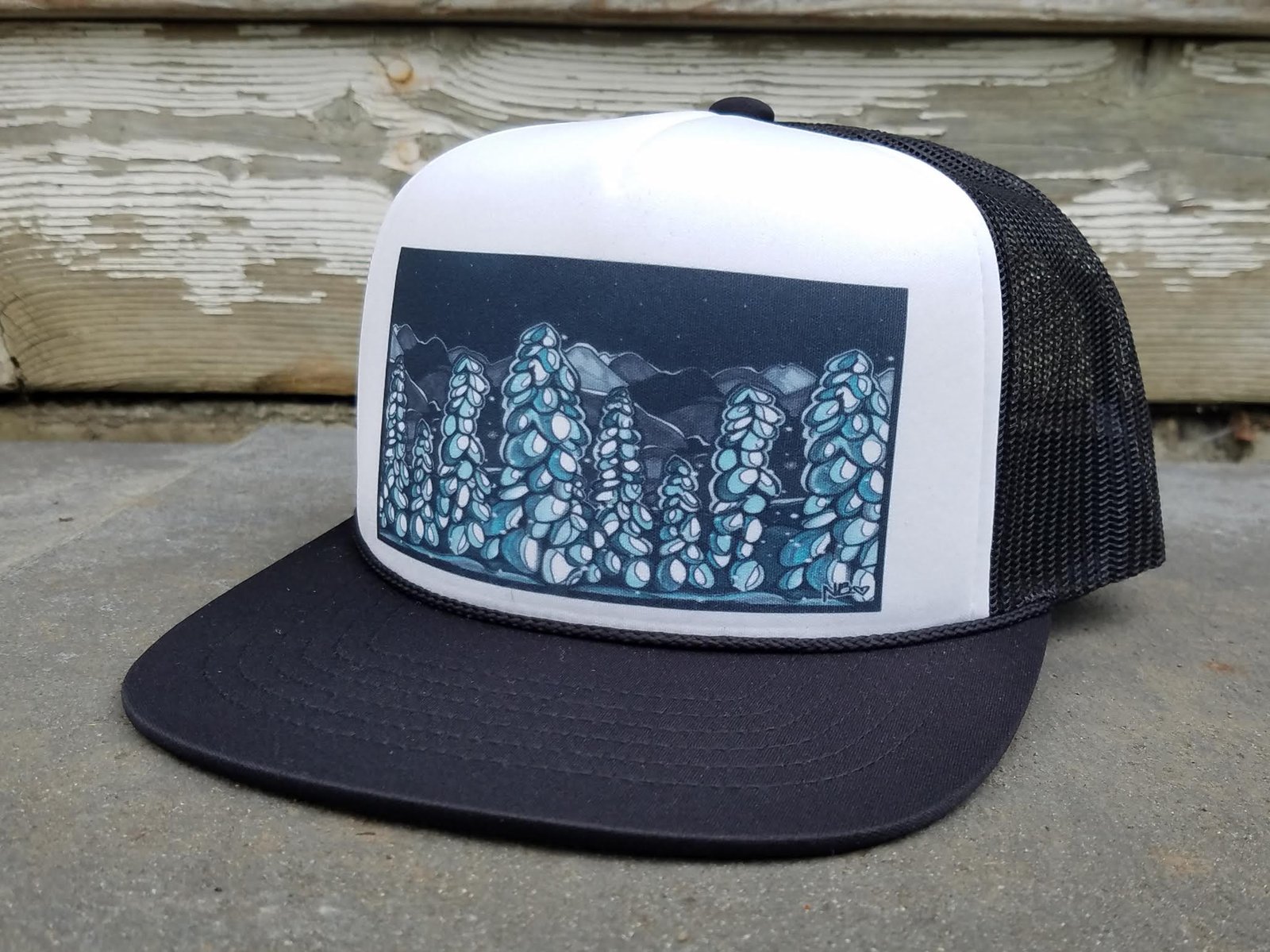 tree trucker hat