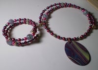 Image 1 of Memory Wire Necklace and Bracelet Set