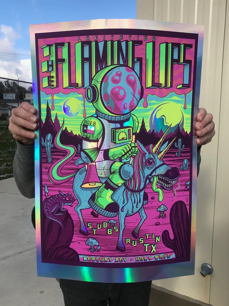 Image of The Flaming Lips - Levitation 2019 - Rainbow Foil Artist Edition