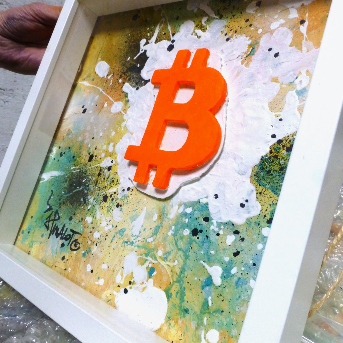 Image of Sculpture Bitcoin JP MALOT ART (Framed)