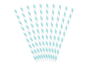 Image of Pajitas de papel azul cielo