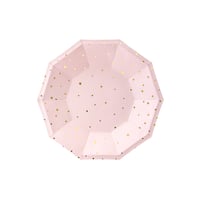 Image 1 of Platos rosa con estrellas doradas - 6 uds