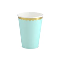 Image 1 of Vaso mint con borde dorado - 6 uds