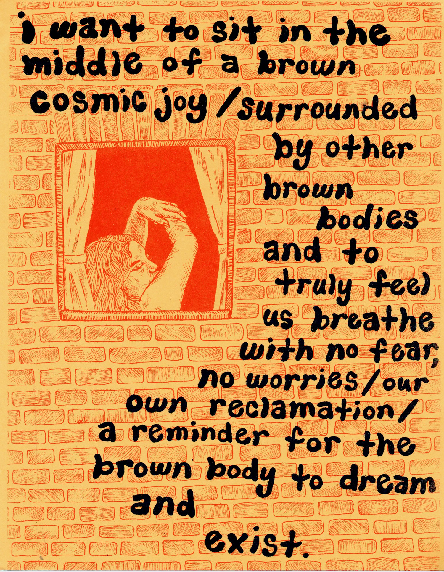 Image of Brown Cosmic Joy Print