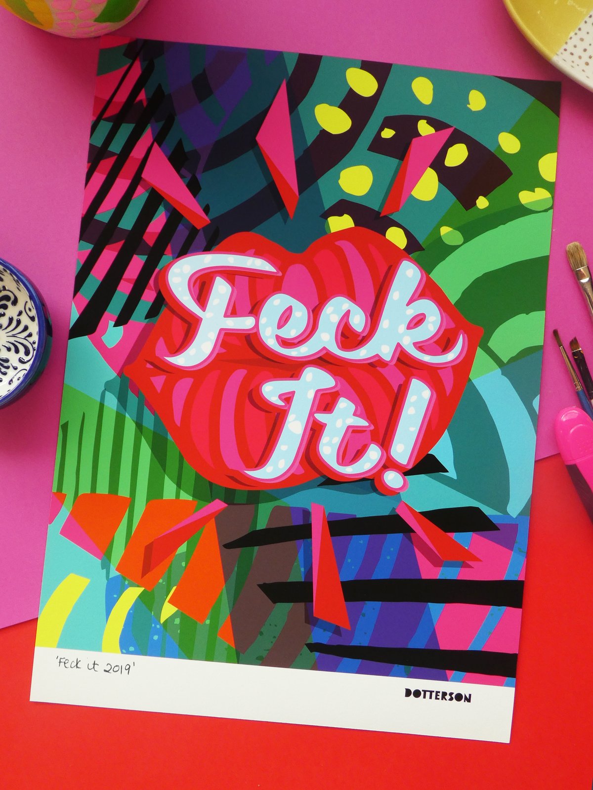 Image of 'Feck It' A3 Archival Print