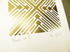 Perception III Limited Edition Gold Foil Screenprint ~ Sold Out