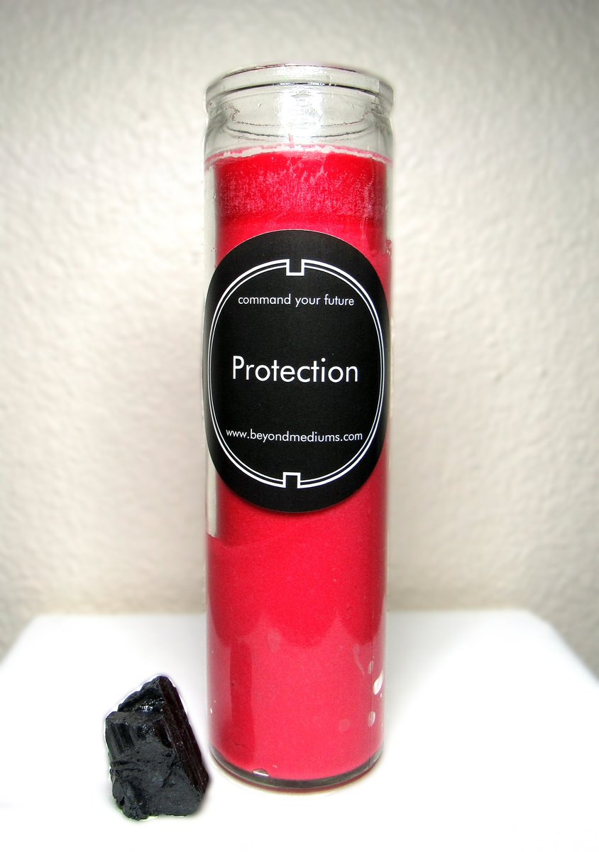 Protection Candle w/ Black Tourmaline Beyond Mediums