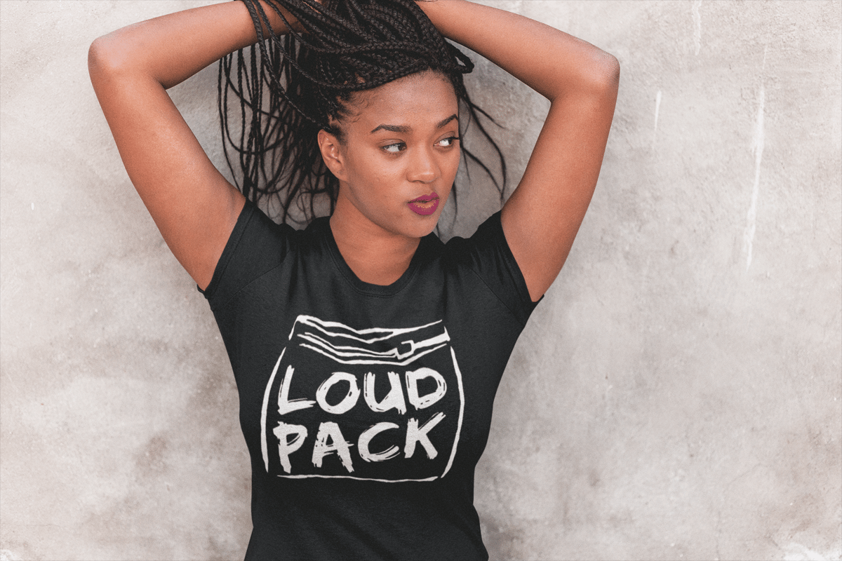 LP Zip Lock Tee (Black/White) | Loud Pack The Nose Knows