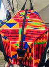 Designs By IvoryB Backpack Kente Orange Ankara African Print
