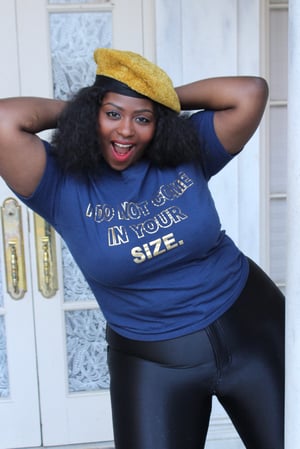 Image of I Do Not Come In Your Size Top (Navy)