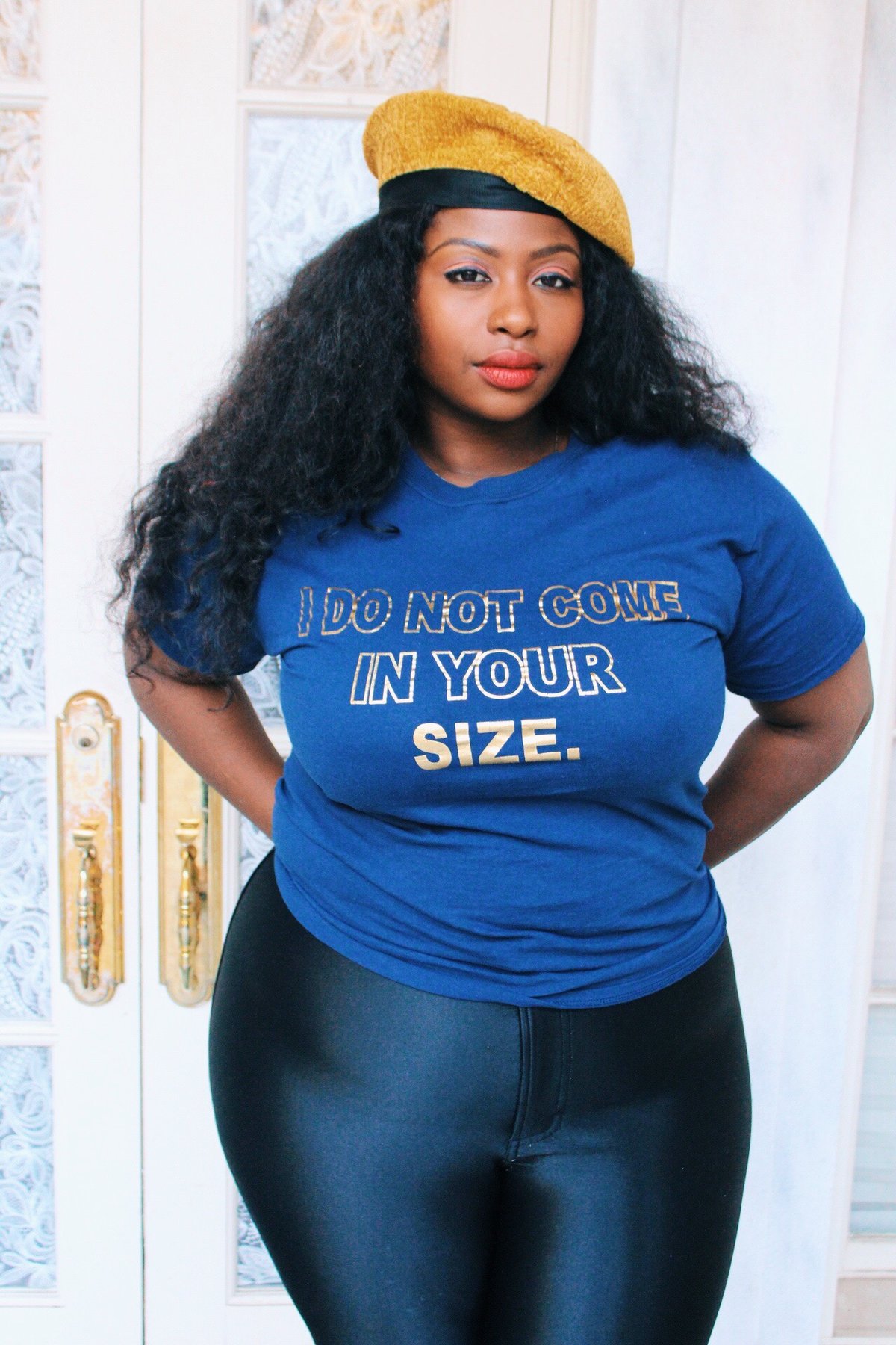 Image of I Do Not Come In Your Size Top (Navy)