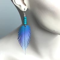 Tie-Dye painted Bike Inner Tube Drop Feathers