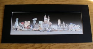 Liverpool Waterfront Smart Grey Art Print - Architecture Design - Pier Head