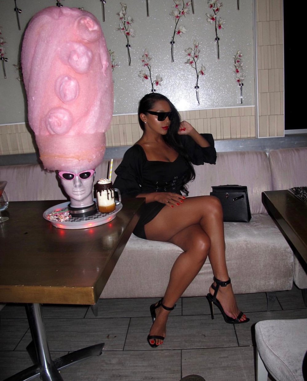 Image of BLACK CORSETED MINI DRESS WITH RUFFLE SLEEVES (SMALL)