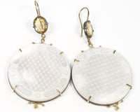 Image 1 of Citrine Mother of Pearl Earrings