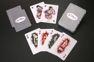 Image of Pin Up Players Playing Cards