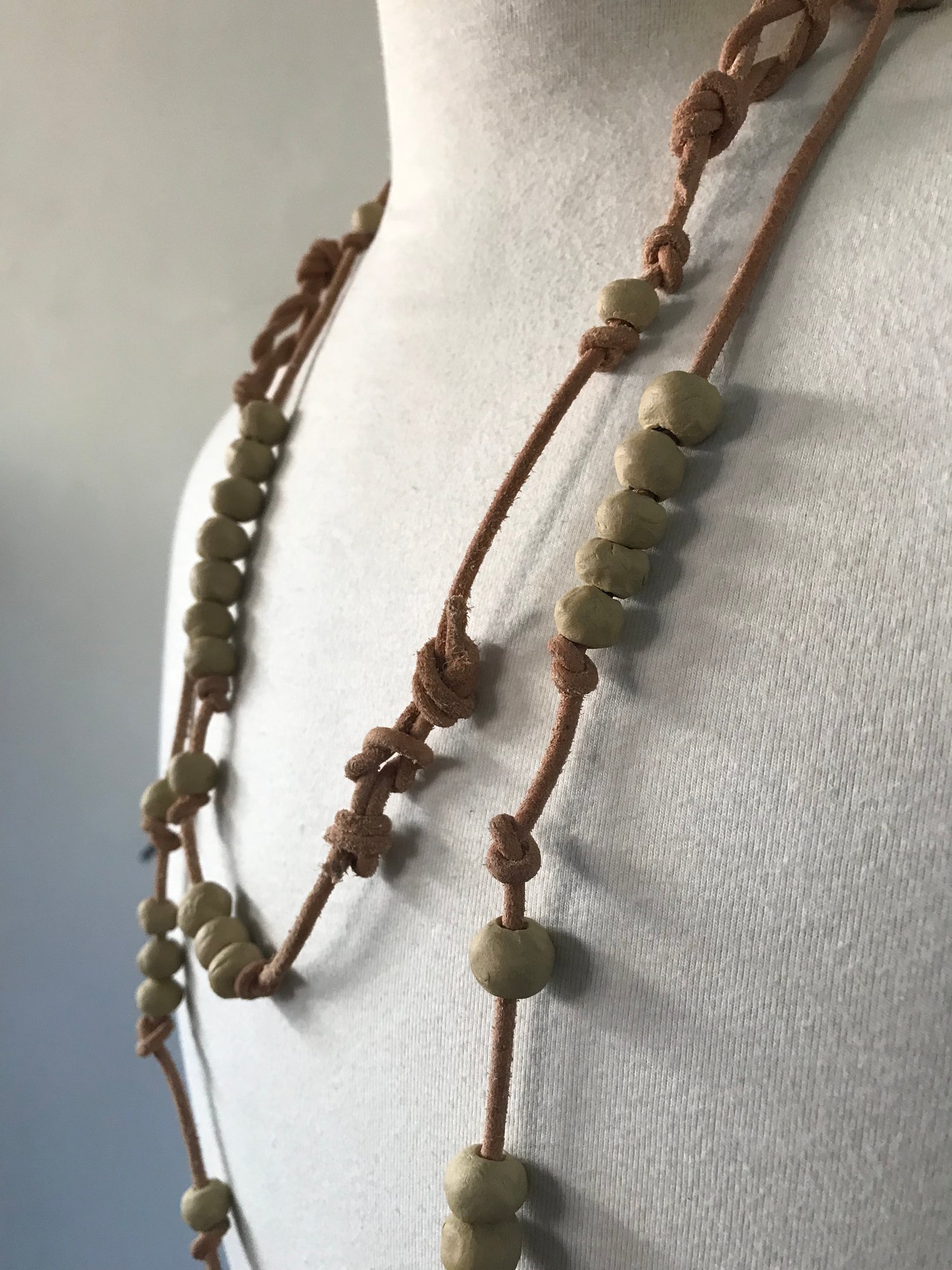 Image of Timeline necklace in bone