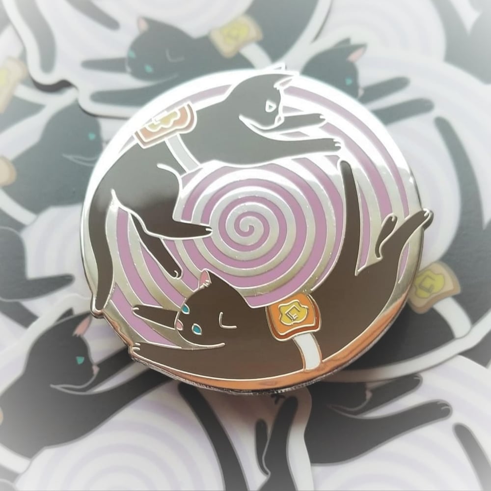 Buttered Cat Paradox Pin