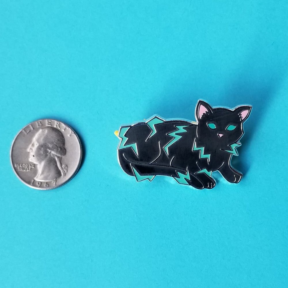 Nikola Tesla's Cat Pin