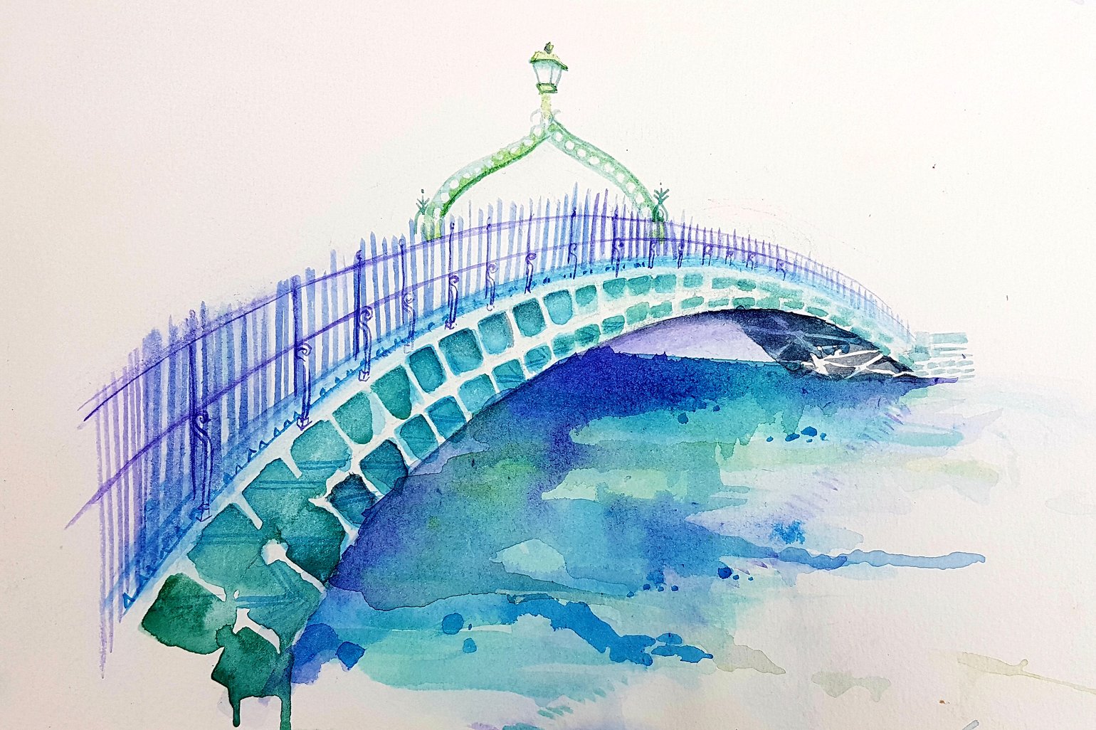Image of Ha’Penny bridge unframed A4 size 