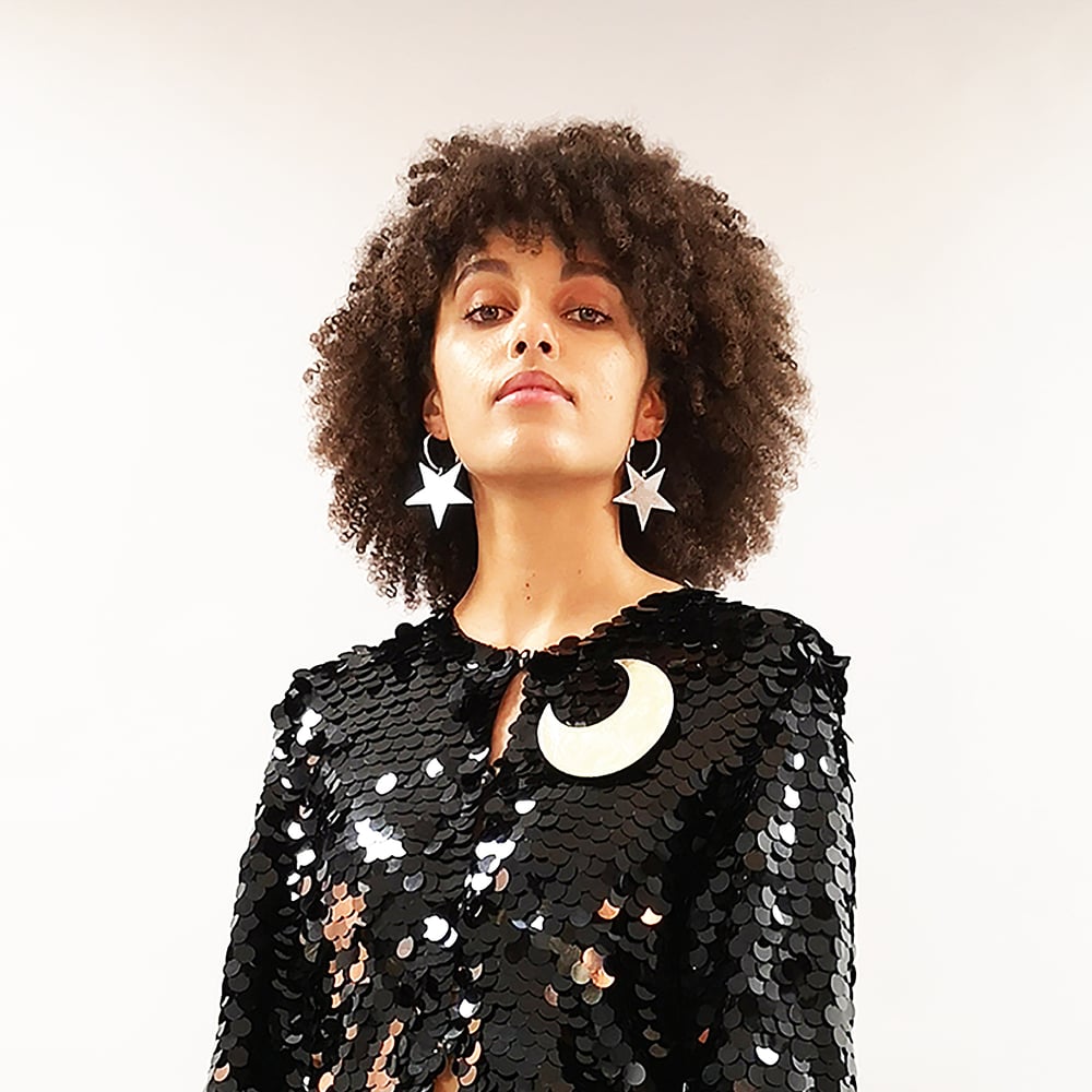 Image of CELESTE star hoop earrings