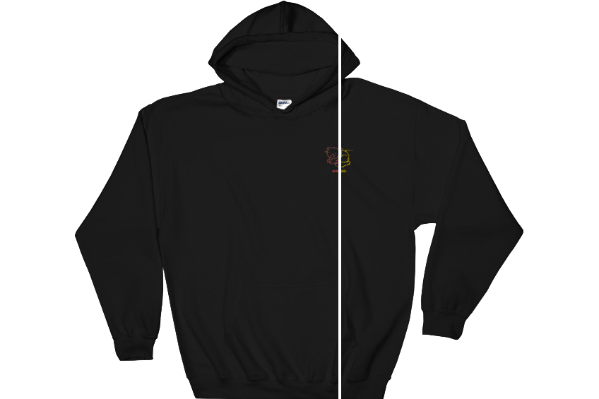 Image of BRODÉ RED/GOLDEN WAKED HOODIE