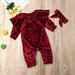 Image of ROCK BOTTOM BLOWOUT Crushed Velvet Romper with Headband - Sizes 3-24 m available 