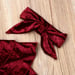 Image of ROCK BOTTOM BLOWOUT Crushed Velvet Romper with Headband - Sizes 3-24 m available 