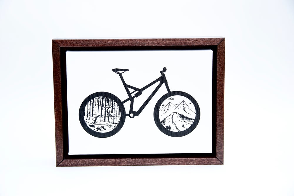 Image of Canvas Wrapped & Framed Mountain Bike