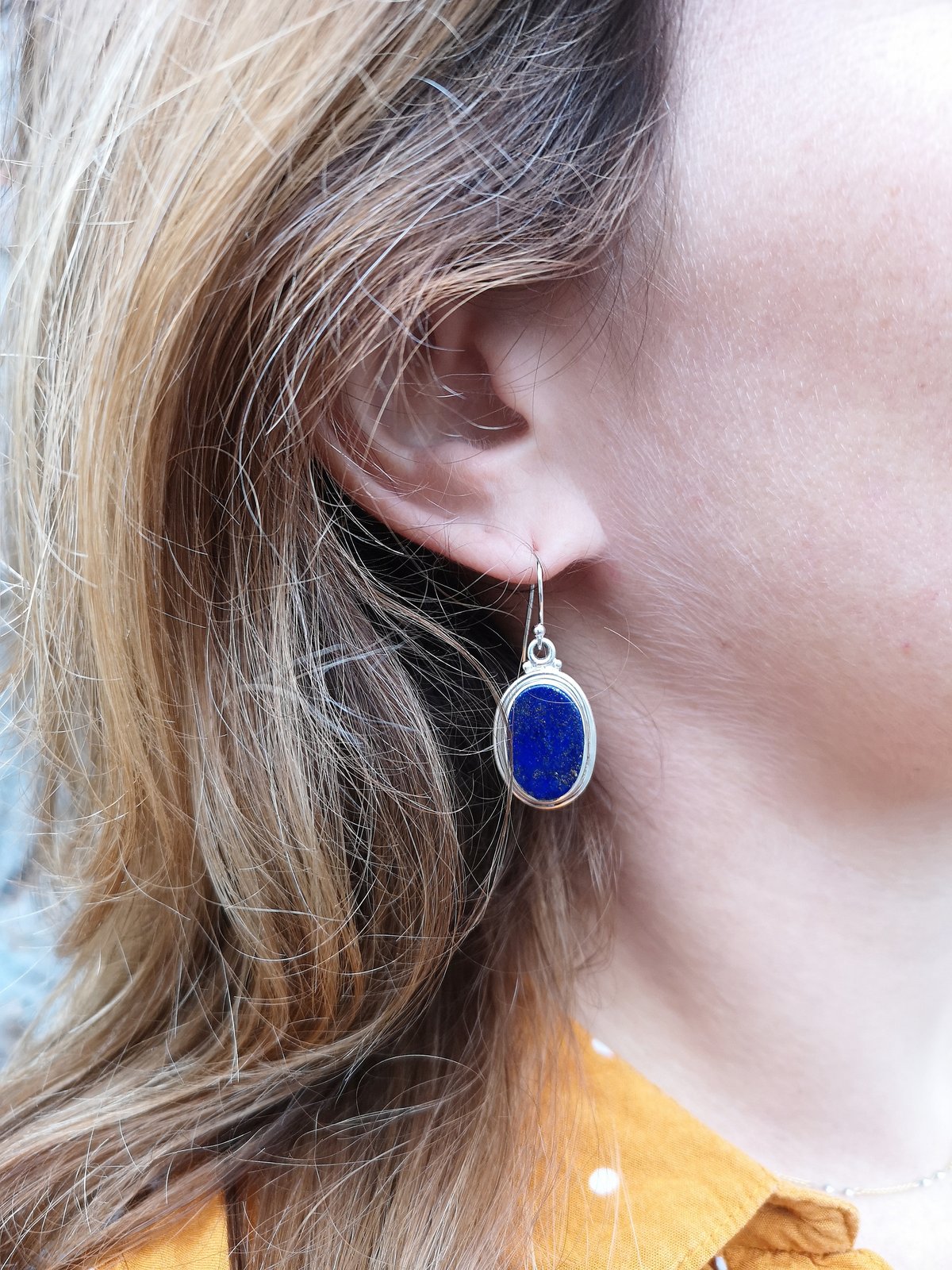 Image of Boucles d'oreilles Lapis Lazuli - ref. 5572