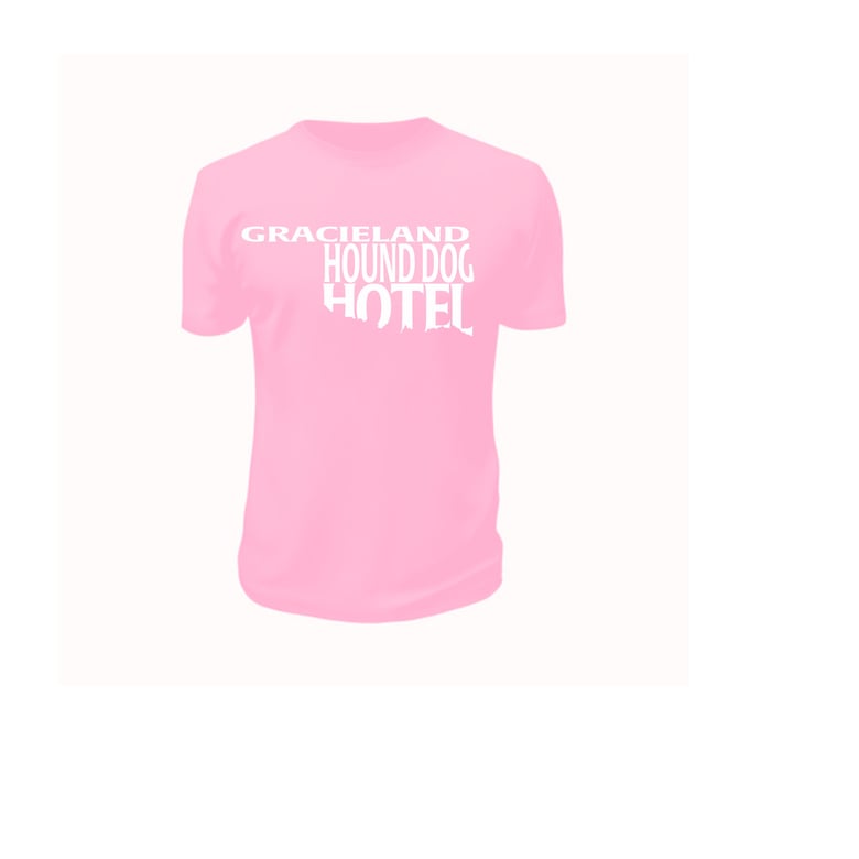 Image of Pink Gracieland Tshirt with White text