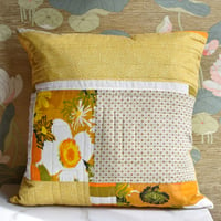 Image 3 of Orange Flower Power Pillow: One of a kind