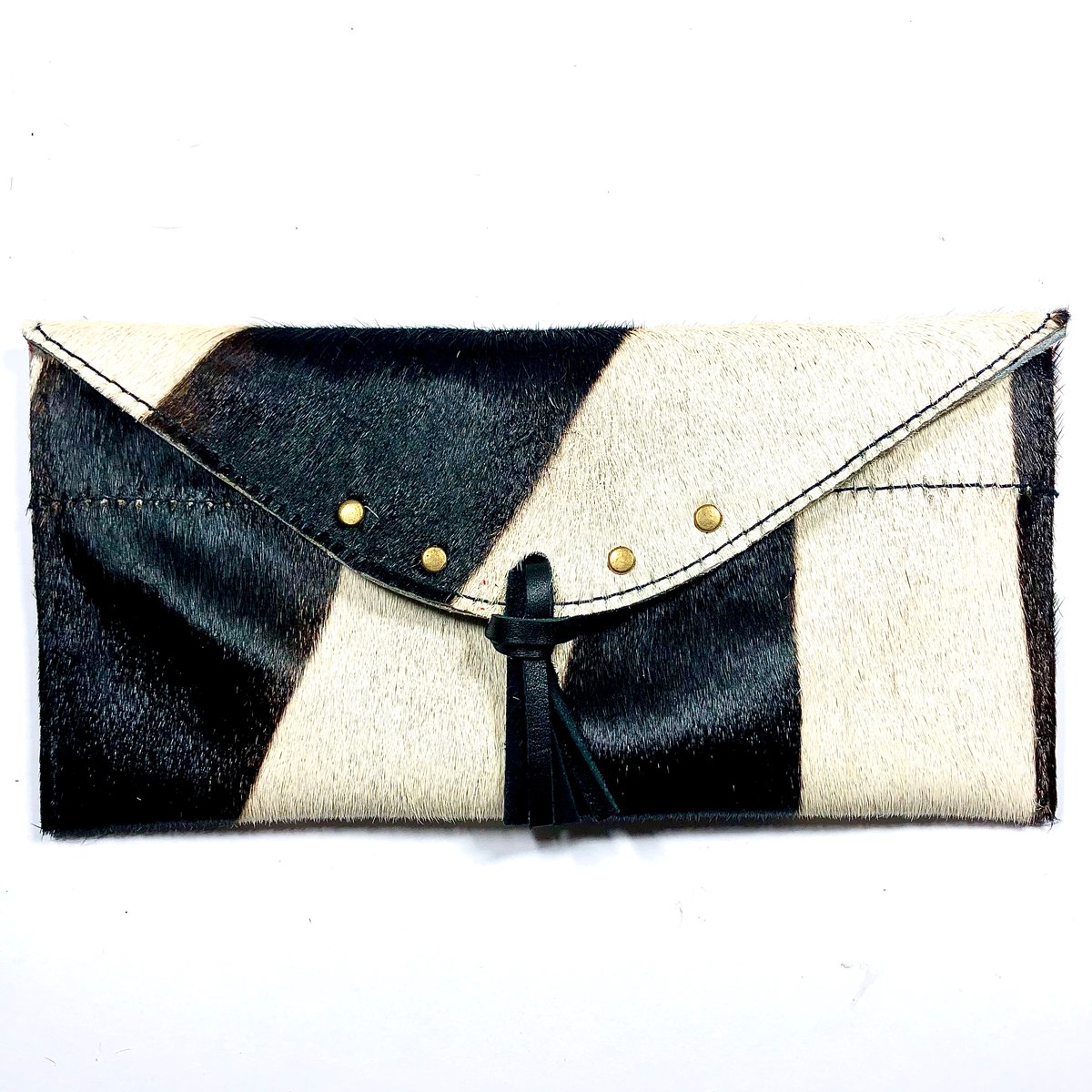 Image of Sunglasses case in zebra fur with tassel 