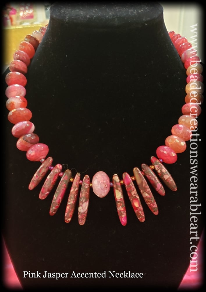 Image of Pink Jasper Accented Necklace 