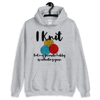 "Collecting Yarn" Heather Gray Hoodie