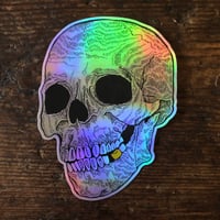Image 1 of Holographic Skull Sticker