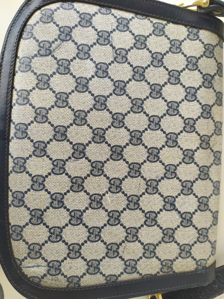 Image of Vintage Gucci blue GG monogram bag