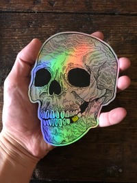 Image 3 of Holographic Skull Sticker