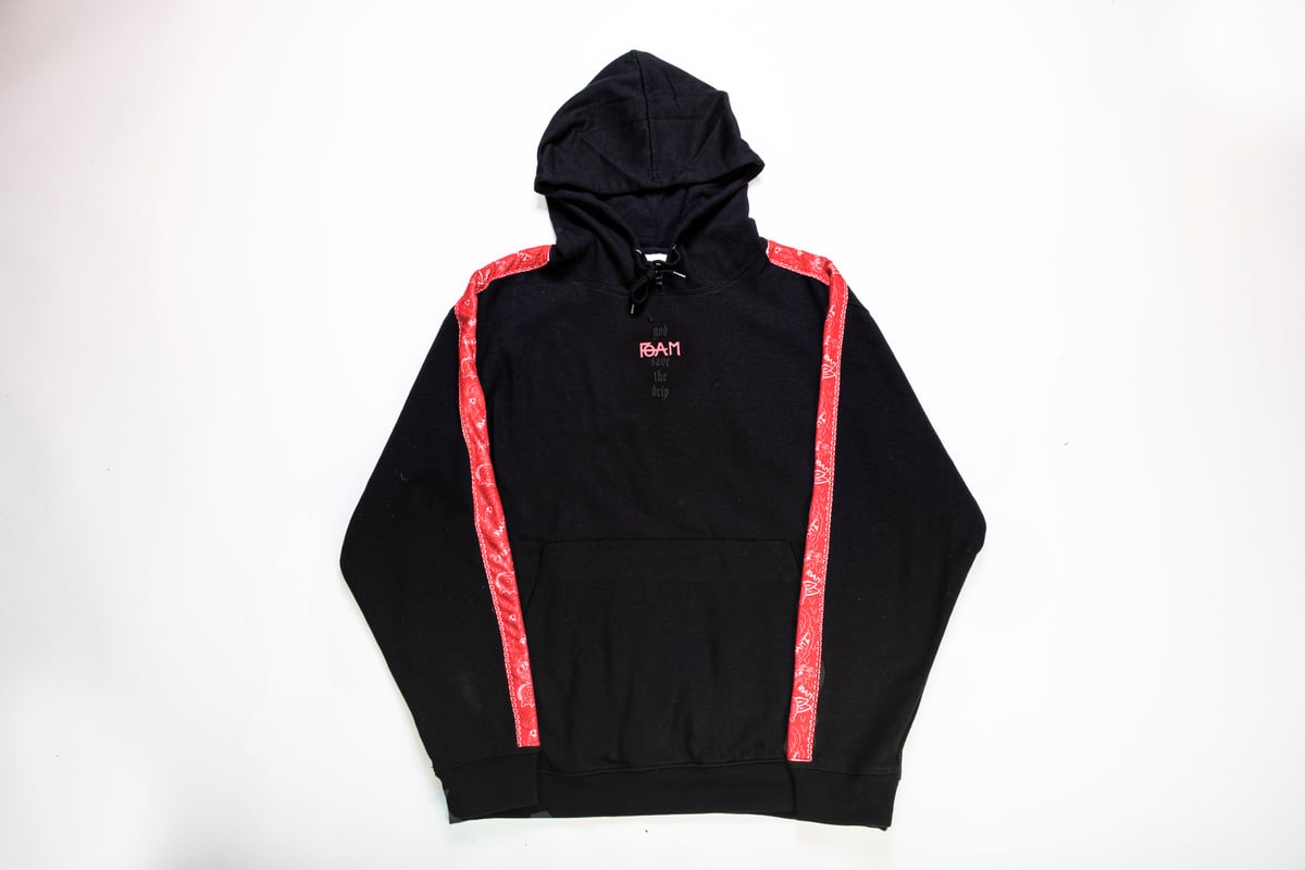 Image of Foam Bandana hoodie - red