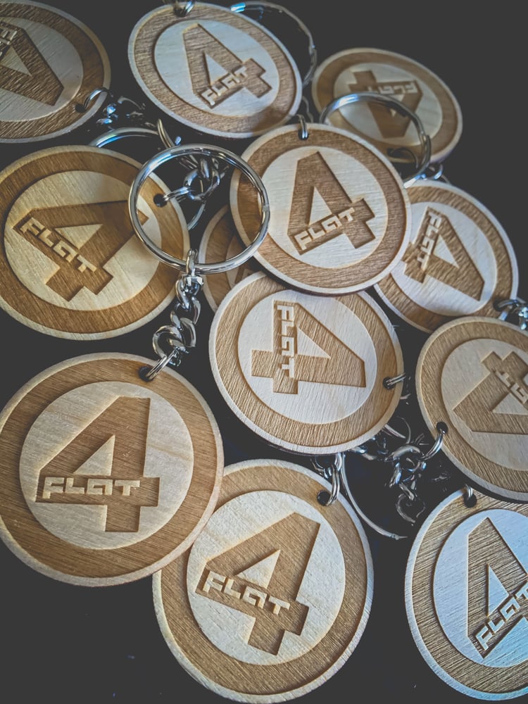 Image of Flat 4 Wooden Key Chain
