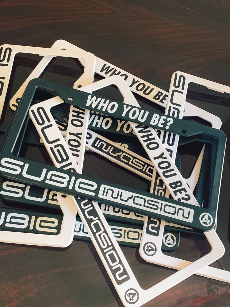 Image of Subie Invasion License Plate Frame