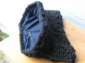 Image of oversized knit clutch/laptop bag