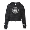 Black Camouflage Womens Town Bizzness Crop Hoodie