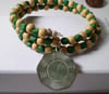 Green and Yellow Memory Wire Bracelet